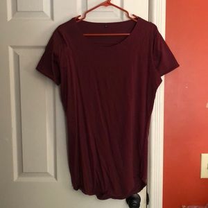 Maroon Alphalete scoop neck shirt